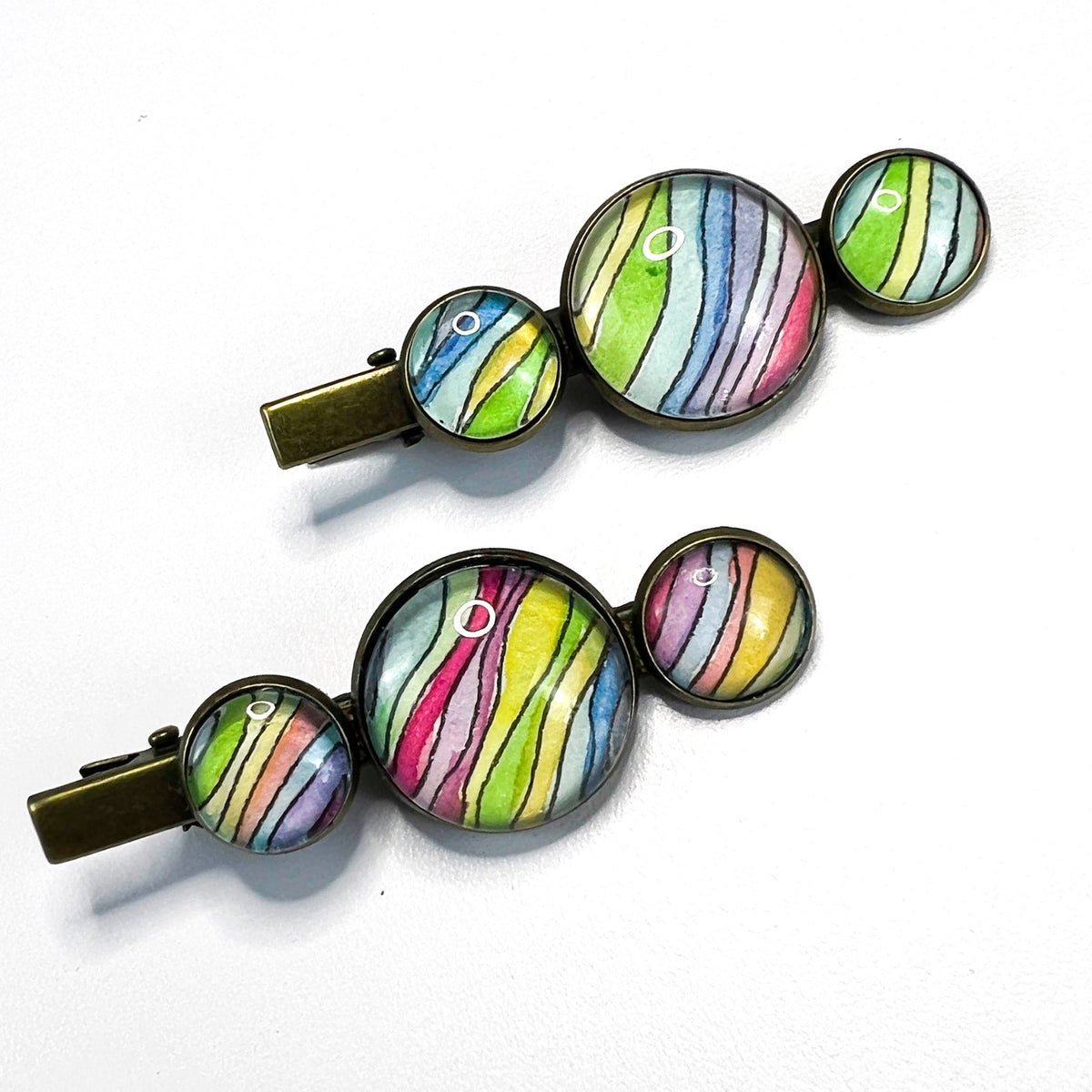 Rainbow Wave Hair Clip