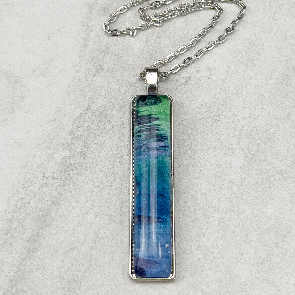 Superfly | Blue Narrow Pendant-JL Scheppers Art