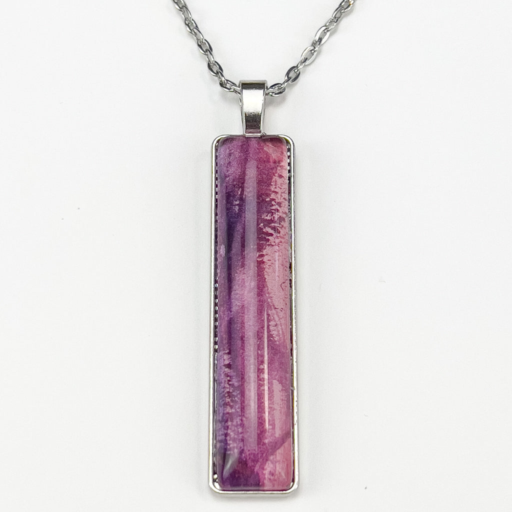 Superfly | Pink & Purple Narrow Pendant-JL Scheppers Art
