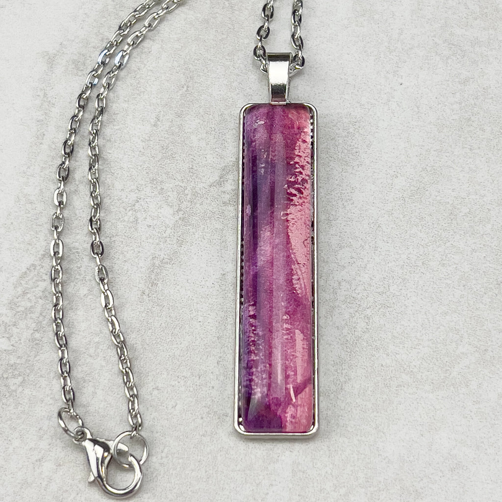 Superfly | Pink & Purple Narrow Pendant-JL Scheppers Art